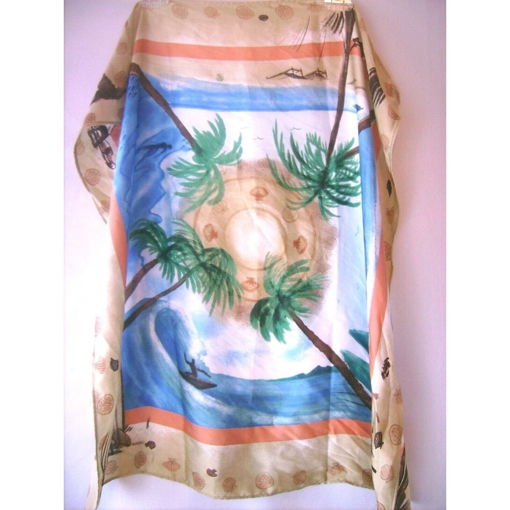 LuLaRoe Happy Birthday Square Scarf Beach‎ Theme 5 Years Anniversary